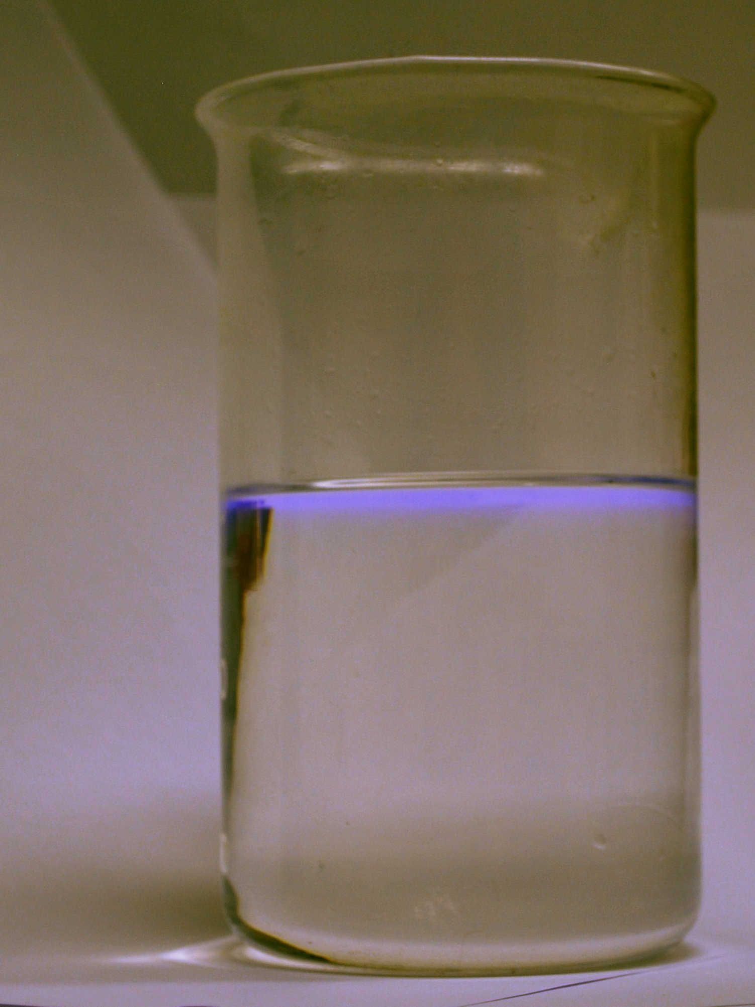 Scintillation liquid.